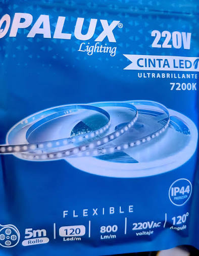 CINTA LED 120LEDS/7200K BLANCO OPALUX
