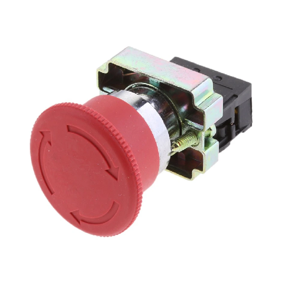 PULSADOR ROJO NC 40MM CABEZA HONGO