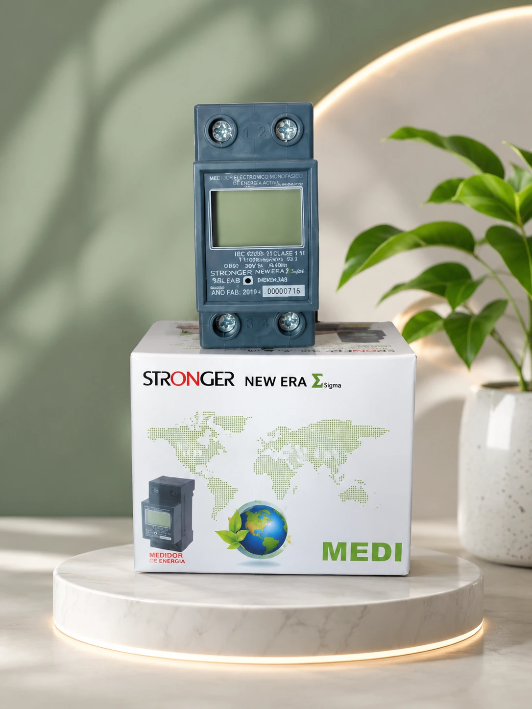 MEDIDOR MONOFASICO DIGITAL STRONGER TIPO RIEL