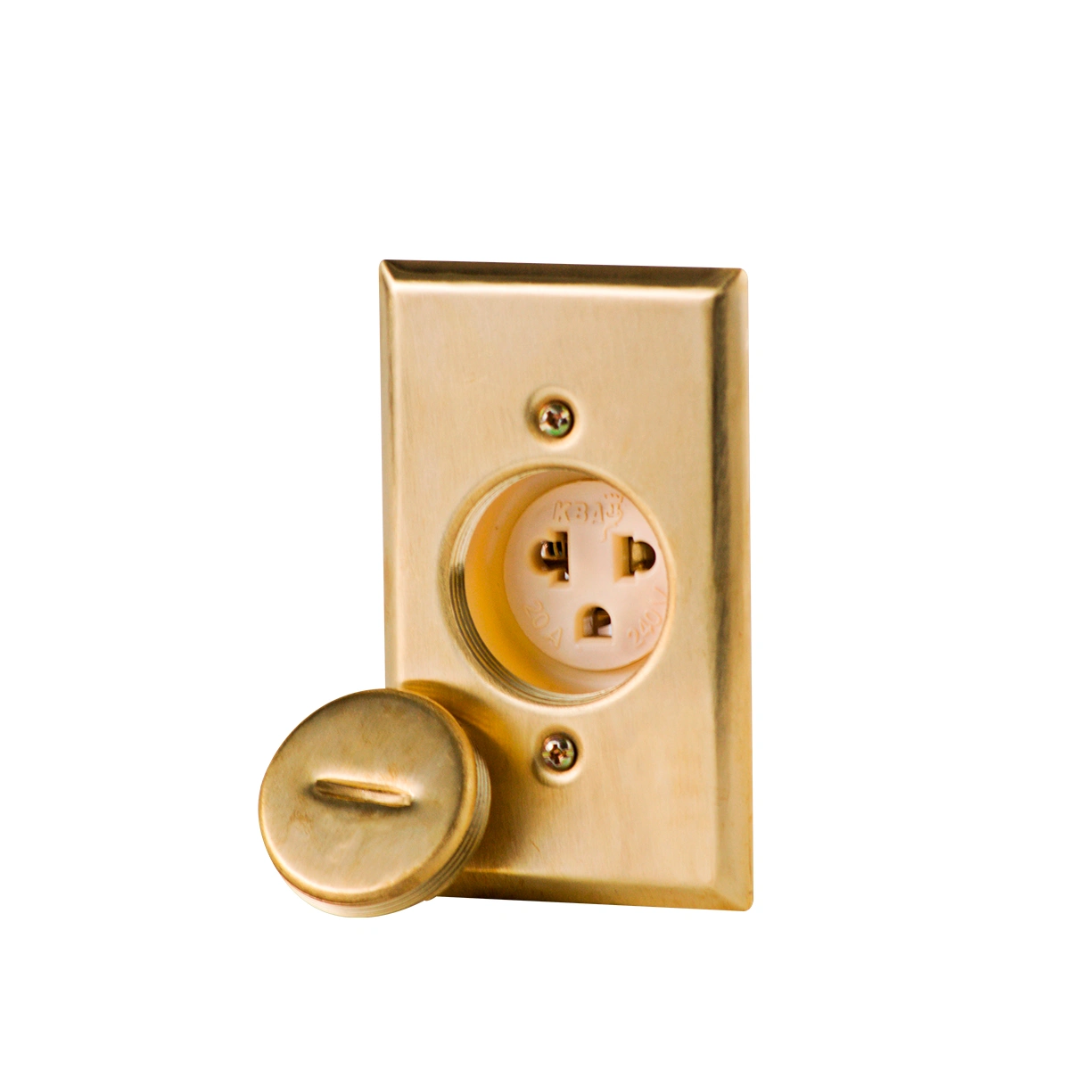 TOMACORRIENTE PARA PISO C/REGISTRO DE BRONCE KBA