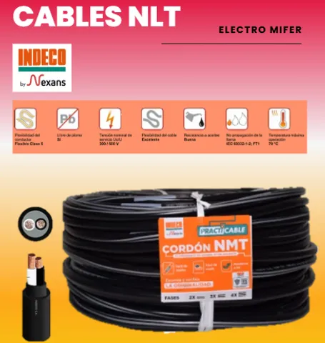 CABLE NMT 2X10 AWG INDECO