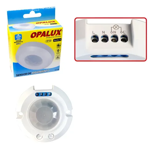 SENSOR DE MOVIMIENTO MINI 8 MT OPALUX