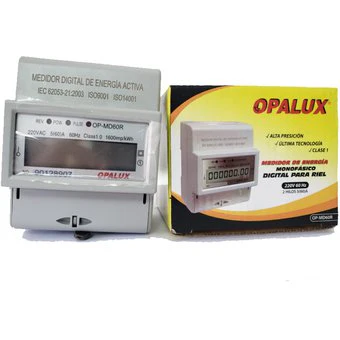 MEDIDOR MONOFASICO DIGITAL OPALUX TIPO RIEL