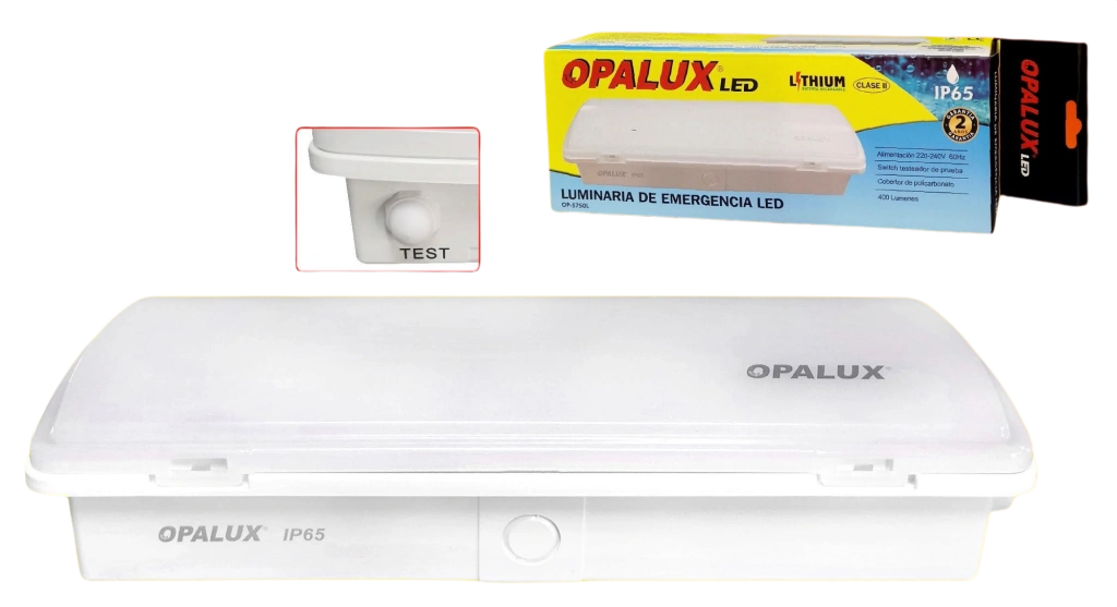 LUZ DE EMERGENCIA IP65 50 LED OPALUX