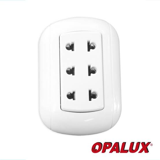 TOMACORRIENTE ADOSABLE 3 SERVICIOS OPALUX BLANCO
