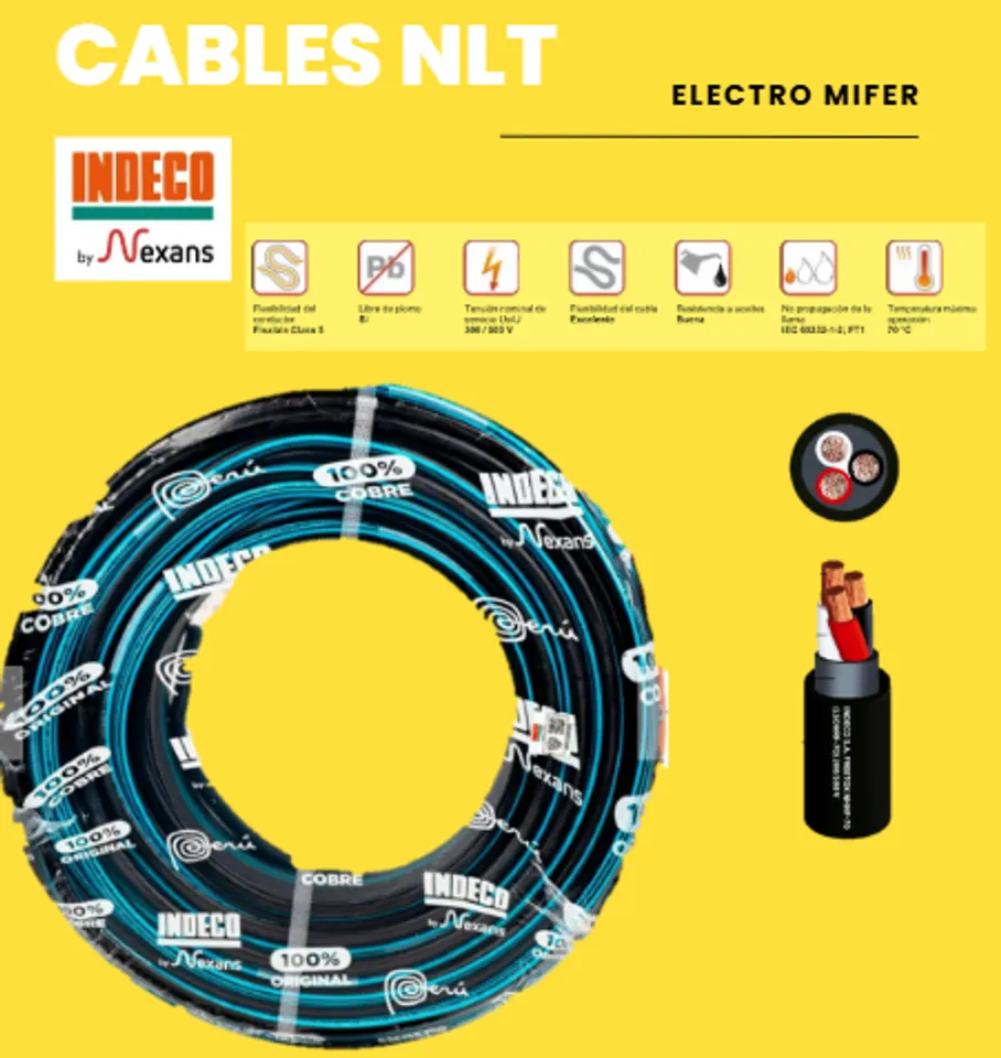 CABLE NLT 3X16 AWG INDECO
