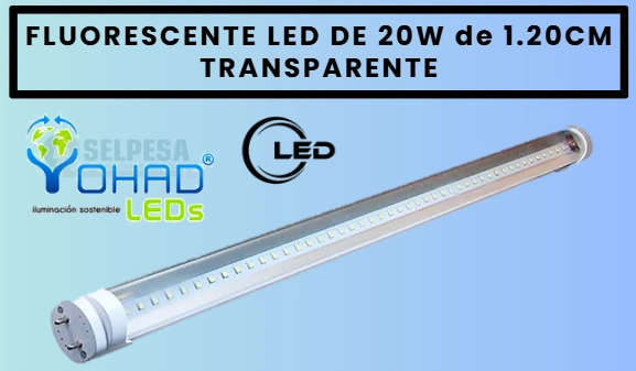 FLUORESCENTE LED 20W CLEAR 1.20CM WAILEC/PORTIZA