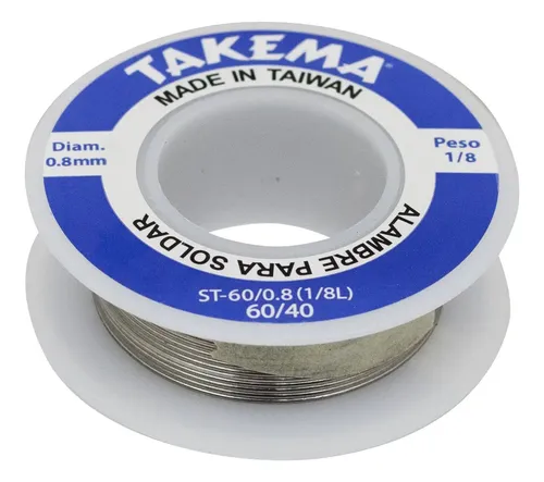 ESTAÑO 0.8MM 1/8 LIBRA TAKEMA