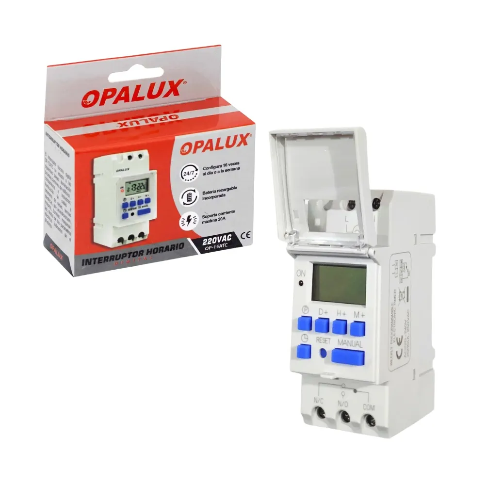INTERRUPTOR HORARIO DIGITAL OPALUX