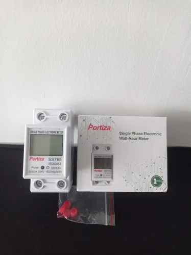 MEDIDOR MONOFASICO DIGITAL PORTIZA TIPO RIEL