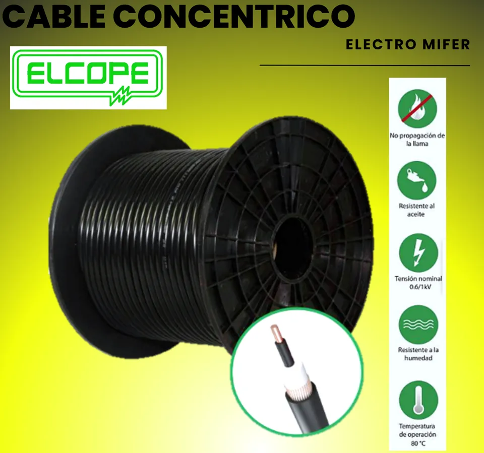 CABLE CONCENTRICO 2 X 6 MM2 ELCOPE