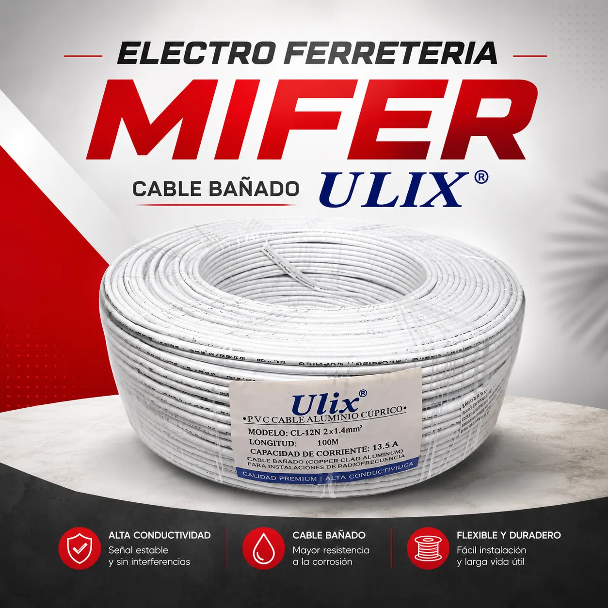 CABLE MELLIZO 2X12 AWG ULIX