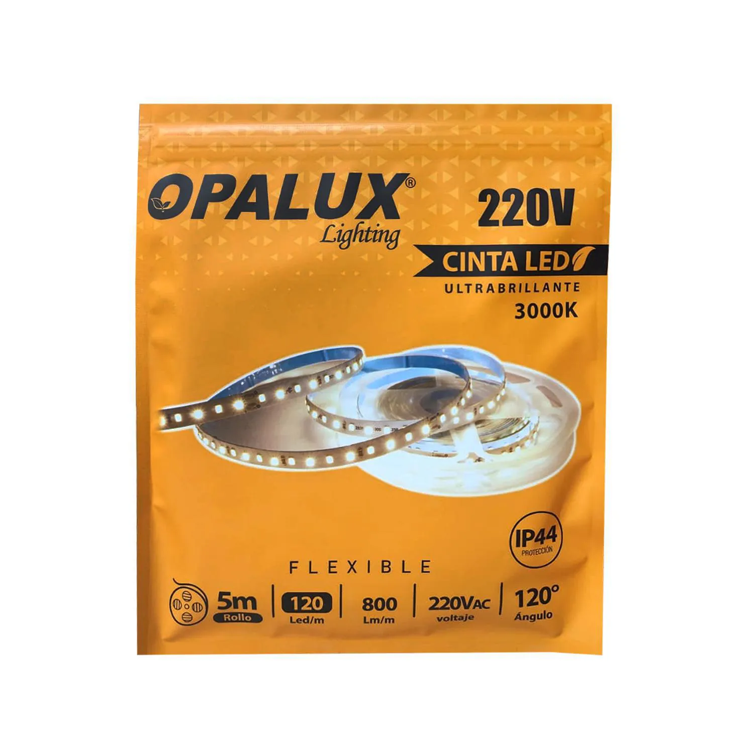 CINTA LED 120LEDS/300K CALIDO OPALUX