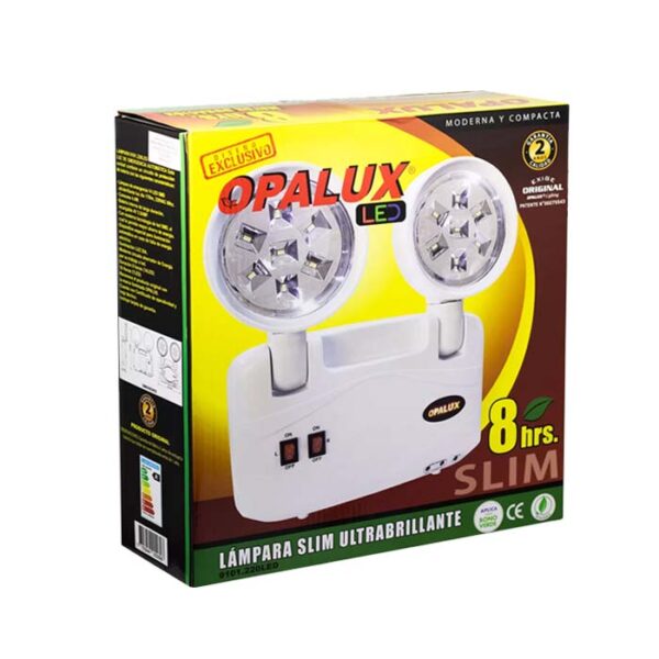 LUZ DE EMERGENCIA OPALUX 8HORAS SLIM